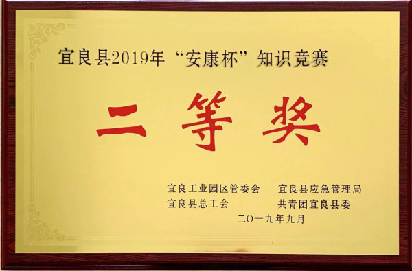 宜良紅獅榮獲宜良縣2019年“安康杯”知識競賽二等獎(jiǎng)